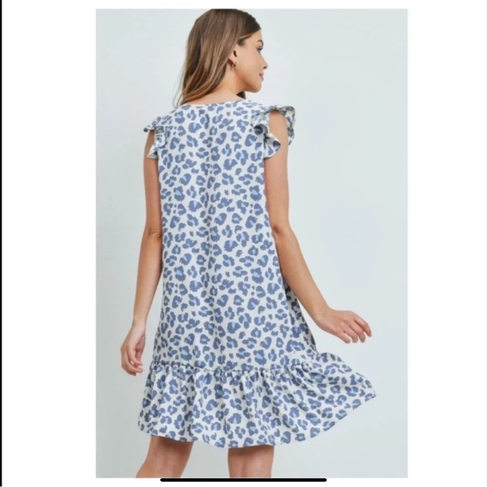 LEOPARD PRINT RUFFLED DRESS - Picture 2 of 5